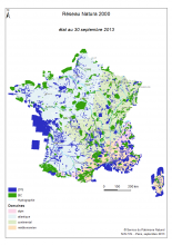 Le résau de sites Natura 2000 français